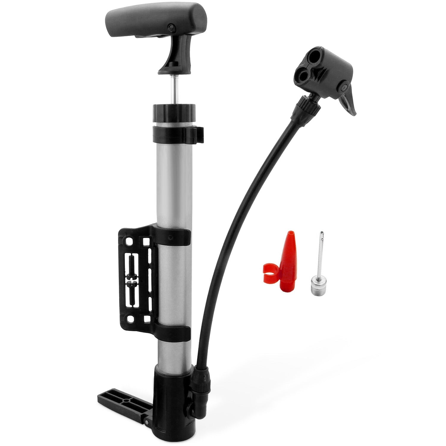 Portable Mini Bike Tire Inflator With Mount Frame
