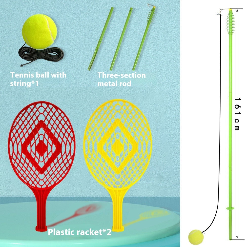 Single Tennis Trainer With Rope Rotating Tennis Rackets Outdoor Tennis Set
