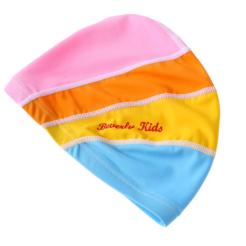 Children's Swimming Cap Solid Color Sunscreen Swimming Cap