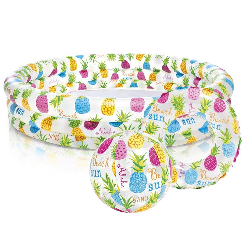 Inflatable Baby Pool With Ocean Ball Toy Set