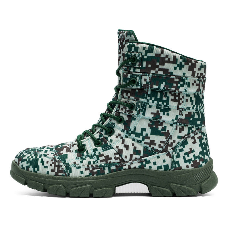 Plus Size Camouflage Hiking Boots