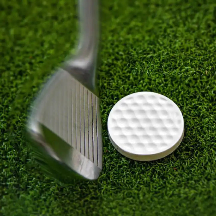 Single White Flat Golf Ball