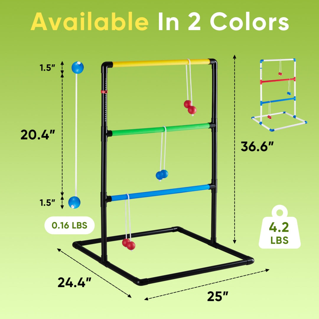 Ladder Ball And Golf Throwing Game Set With 6 Balls