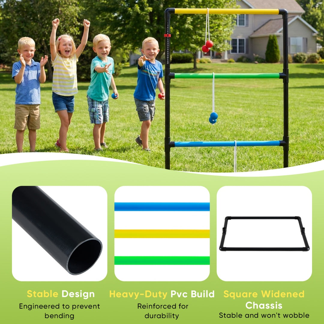 Ladder Ball And Golf Throwing Game Set With 6 Balls