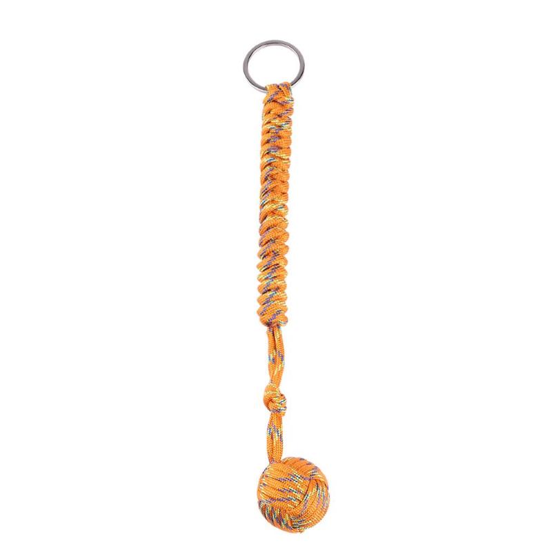 Outdoor Seven-Core Survival Rope Keychain With Steel Ball