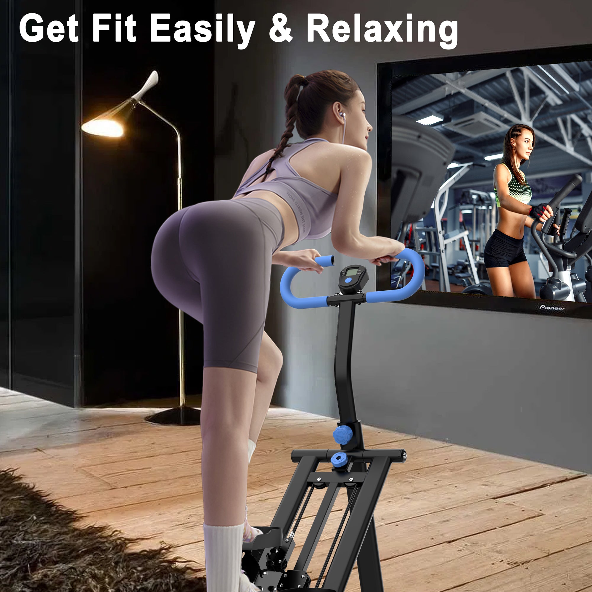 Stair Stepper Vertical Climber With Adjustable Handles