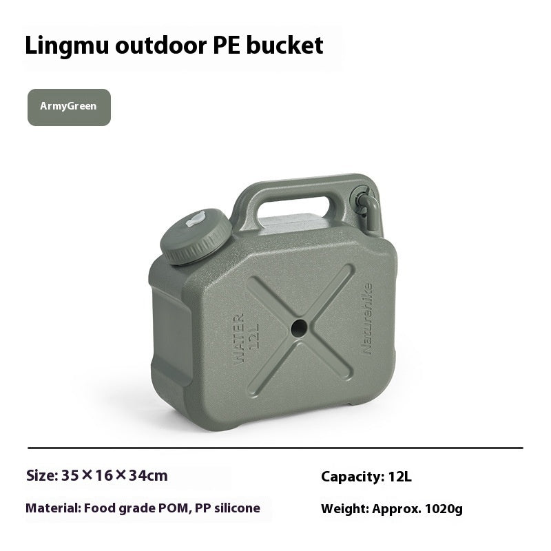 Outdoor PE Bucket Outdoor Camping Camping Thickened Food Grade Large-capacity Bucket