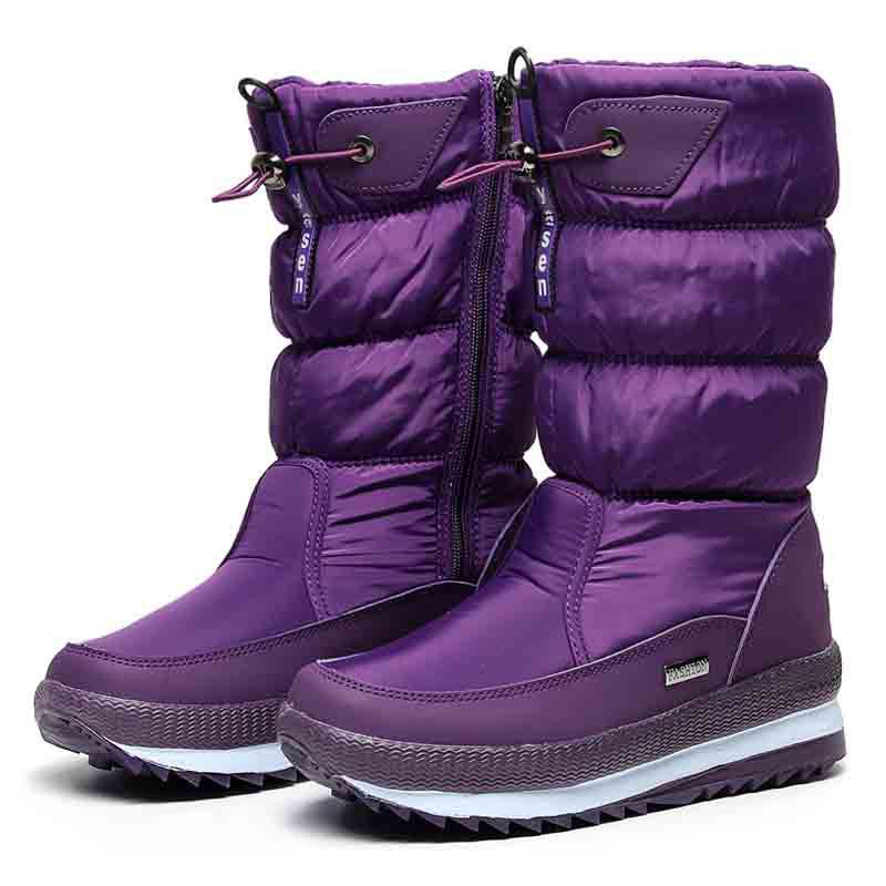 Winter thick waterproof and anti-ski boots