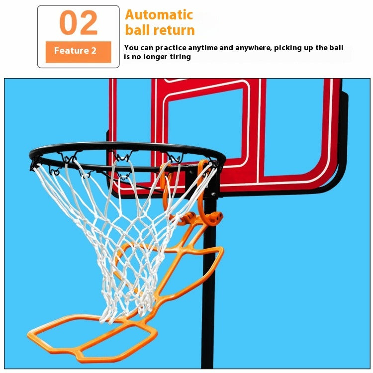 Outdoor Basketball Hoop with Ball Return Training Aid