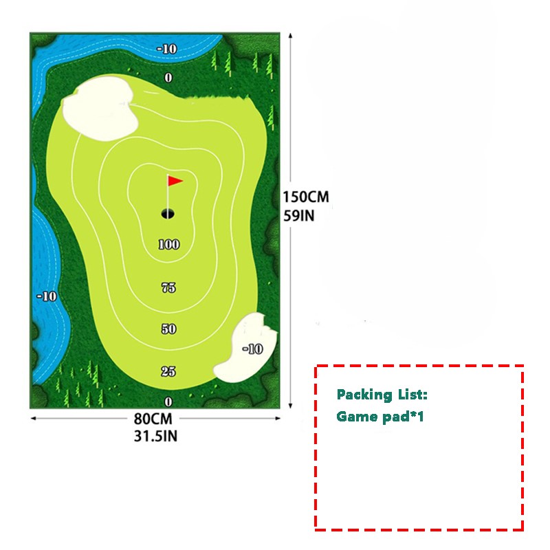 Golf Swing Training Mat With Directional Path Guides