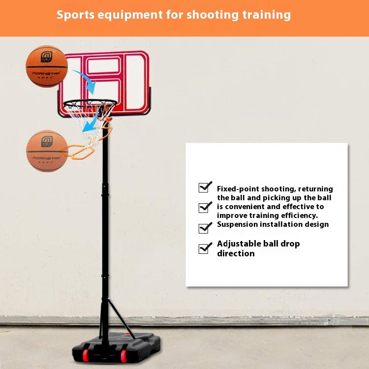 Outdoor Basketball Hoop with Ball Return Training Aid