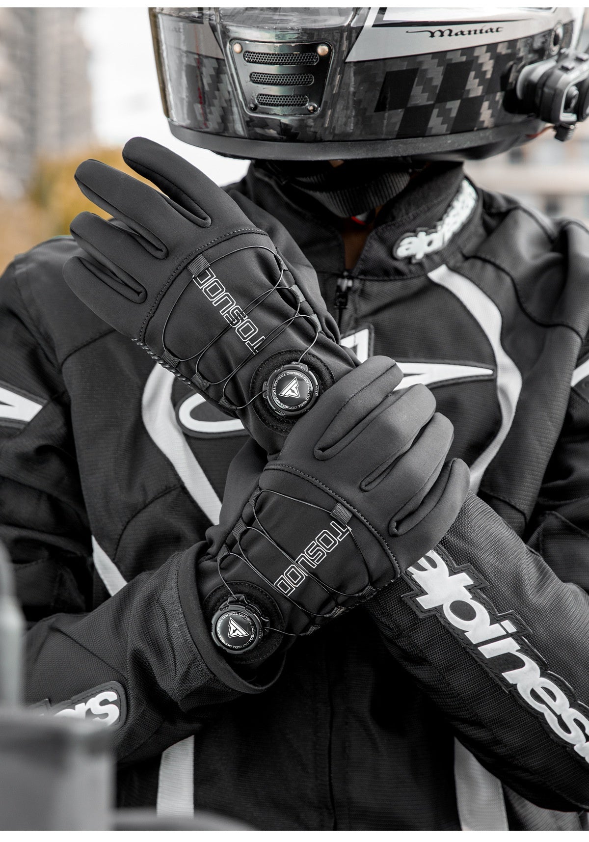 Bicycle Electric Bike Long Finger Riding Gloves