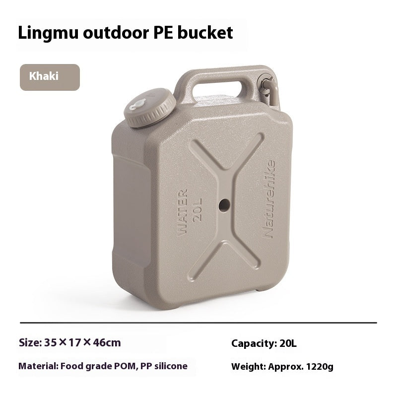 Outdoor PE Bucket Outdoor Camping Camping Thickened Food Grade Large-capacity Bucket