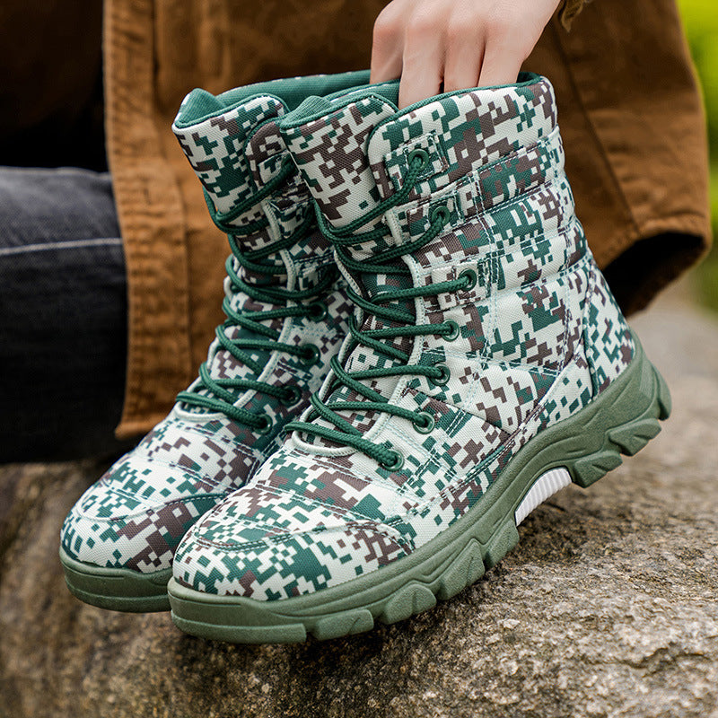 Plus Size Camouflage Hiking Boots