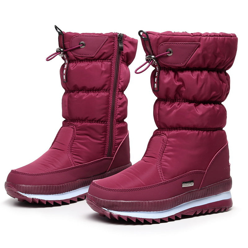 Winter thick waterproof and anti-ski boots