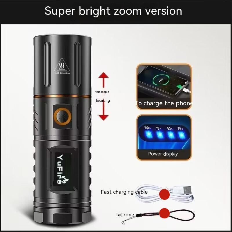 Flashlight Charging Long-range Outdoor Spotlight