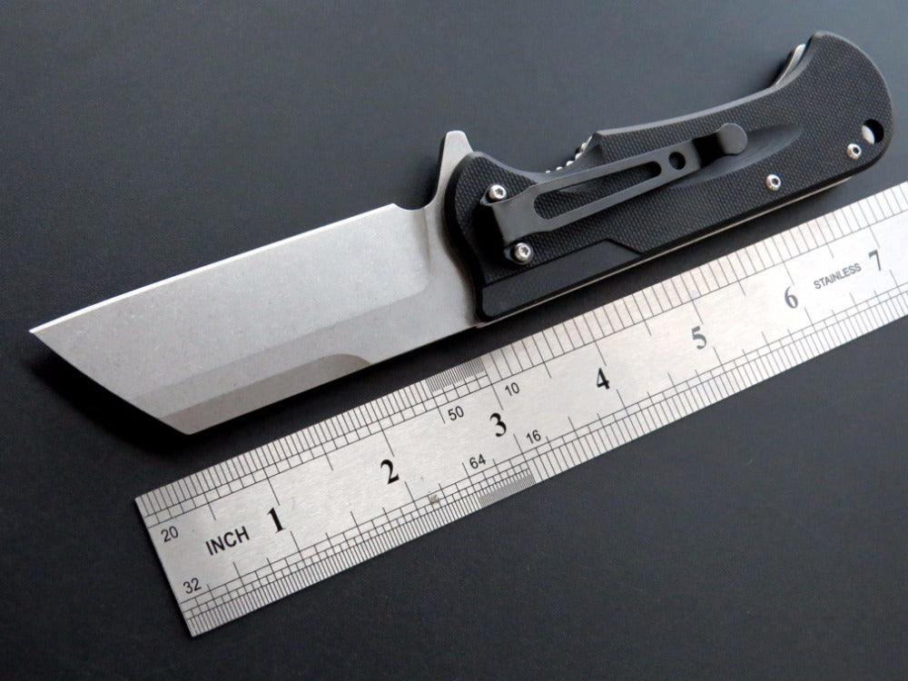Handle Stainless Steel Folding Knife Outdoor Camping Hunting