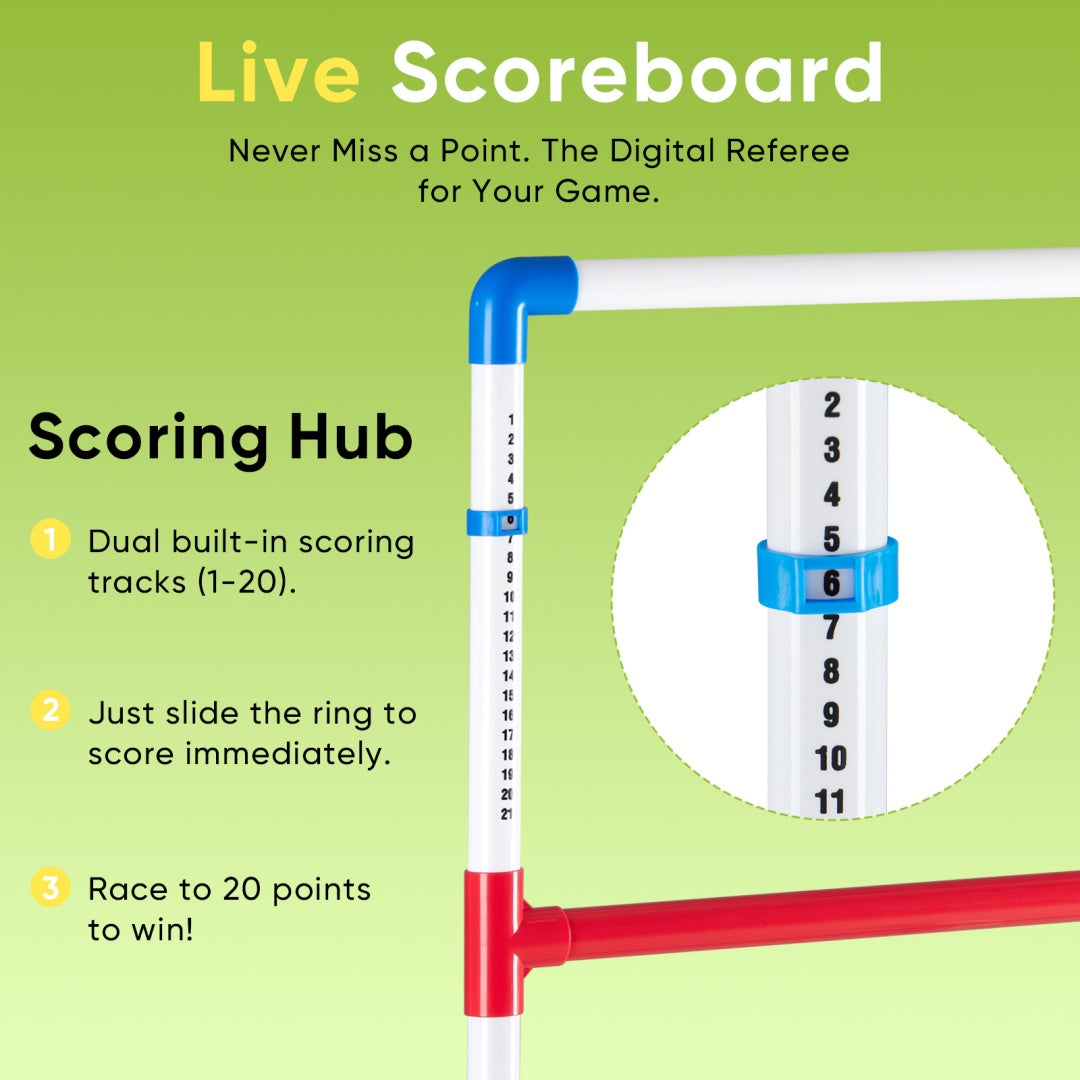 Ladder Ball And Golf Throwing Game Set With 6 Balls