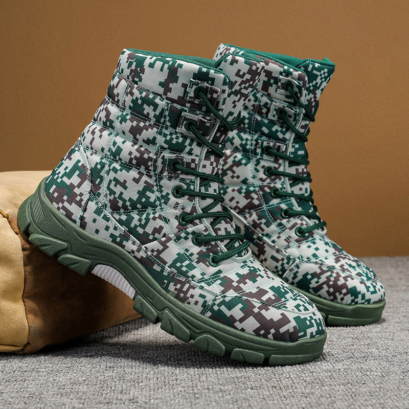 Plus Size Camouflage Hiking Boots