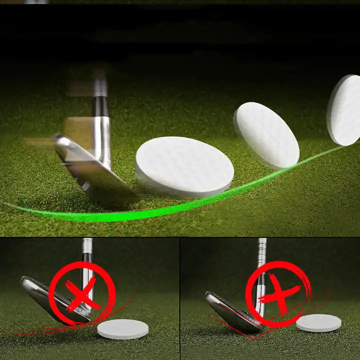 Single White Flat Golf Ball