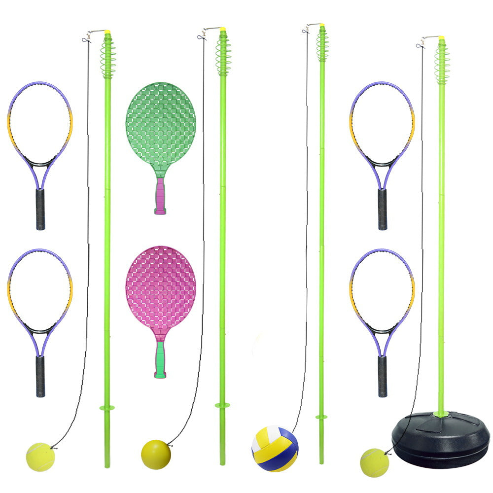 Single Tennis Trainer With Rope Rotating Tennis Rackets Outdoor Tennis Set
