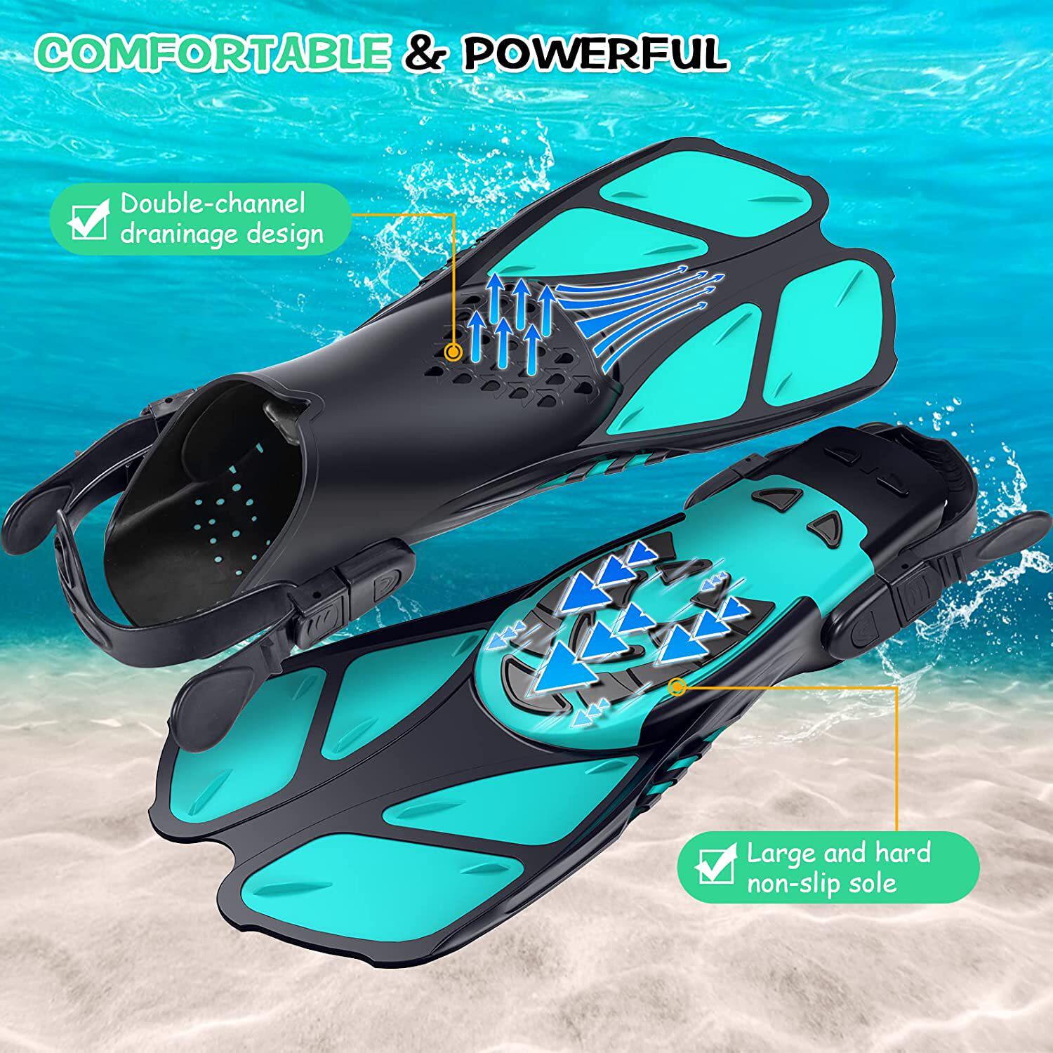 Professional Snorkeling Men's And Women's High Elasticity Durable Adjustable Short Fins