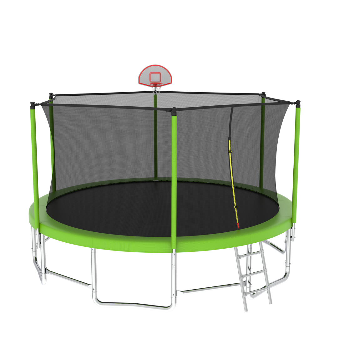 16FT Outdoor Trampoline With Balance Bar And Basketball Hoop
