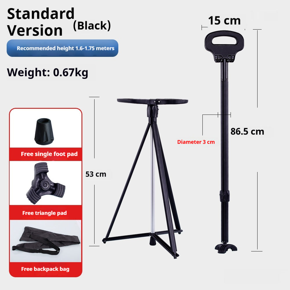 Multifunction Trekking Poles Outdoor Folding Aluminum Alloy