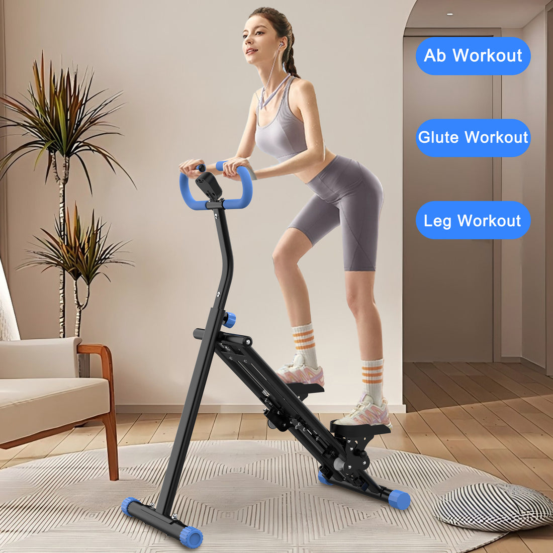 Stair Stepper Vertical Climber With Adjustable Handles
