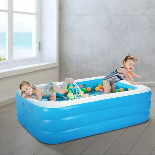 Inflatable Family Swimming Pool With Kids Ball Play Center