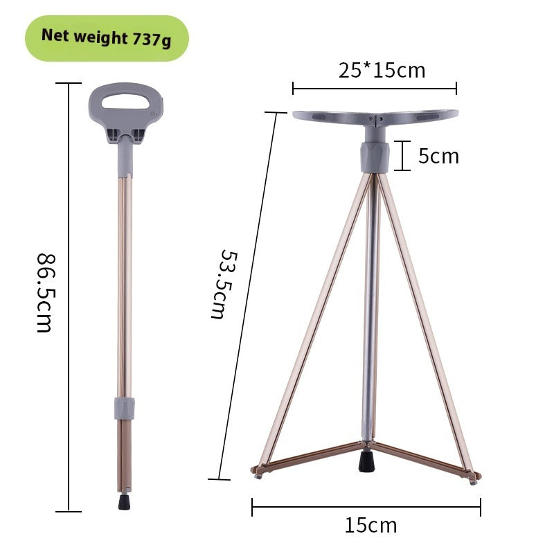 Multifunction Trekking Poles Outdoor Folding Aluminum Alloy