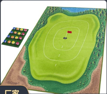 Golf Swing Training Mat With Directional Path Guides