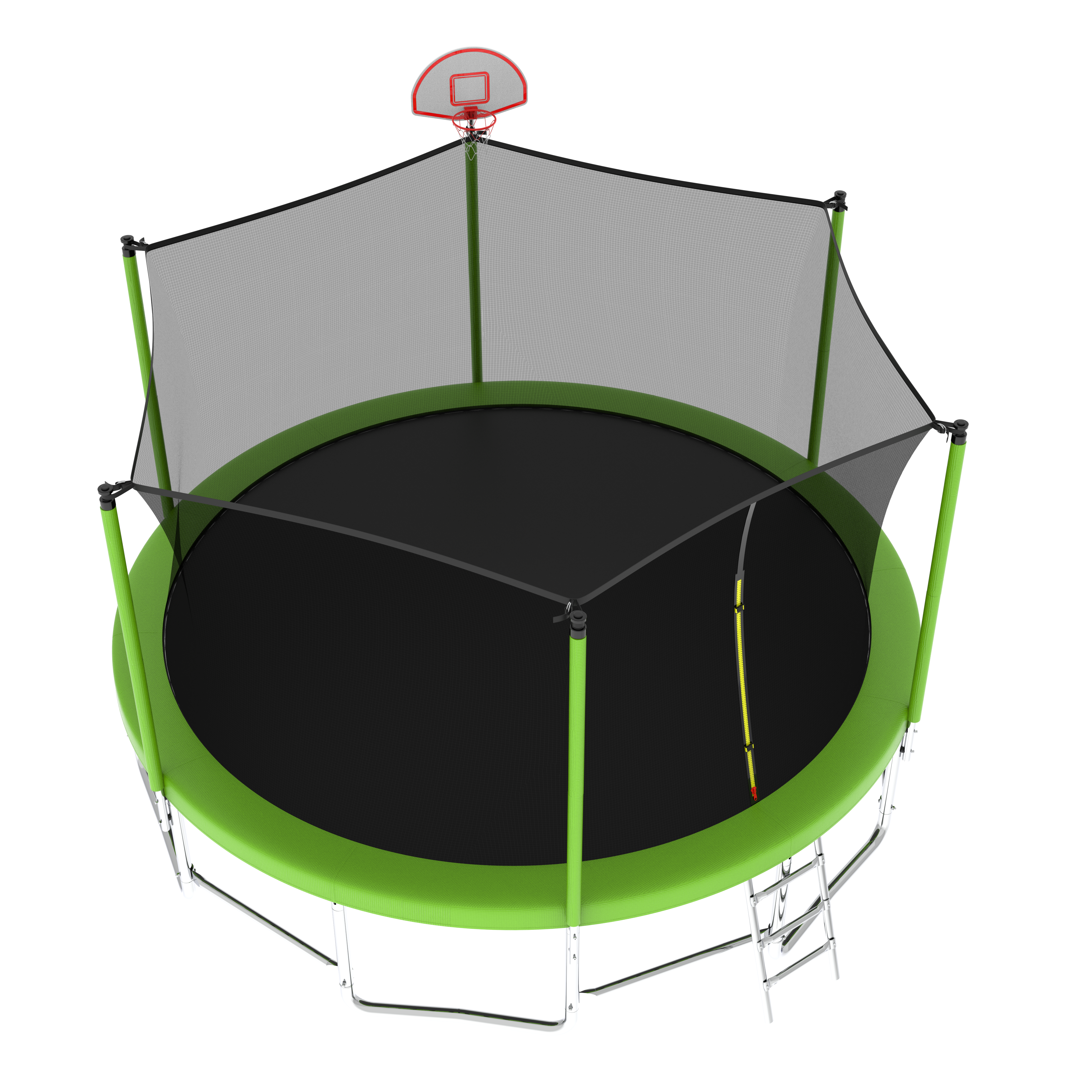 16FT Outdoor Trampoline With Balance Bar And Basketball Hoop