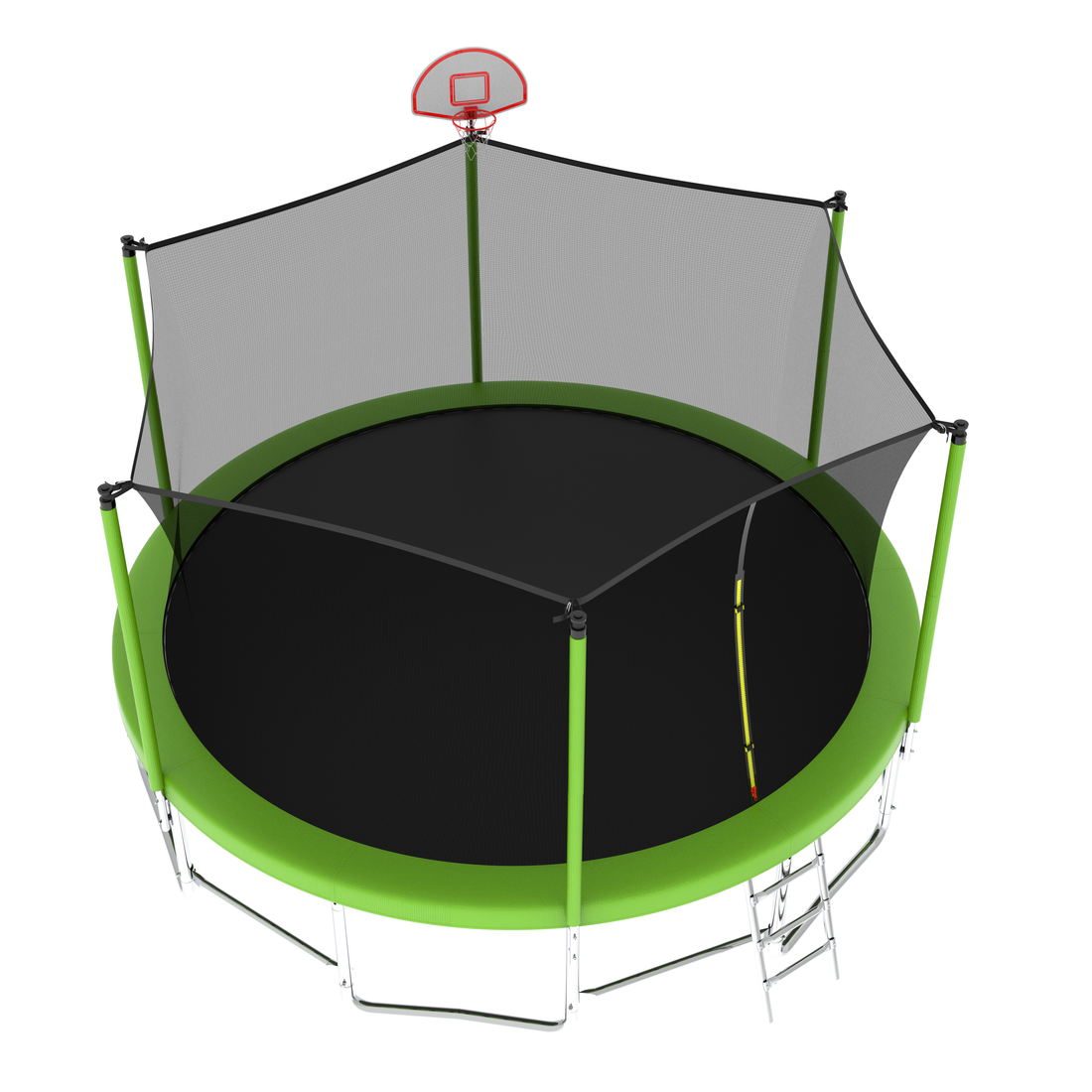 16FT Outdoor Trampoline With Balance Bar And Basketball Hoop