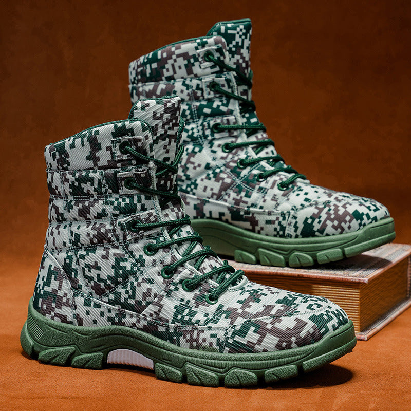 Plus Size Camouflage Hiking Boots
