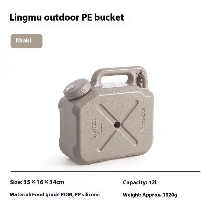 Outdoor PE Bucket Outdoor Camping Camping Thickened Food Grade Large-capacity Bucket