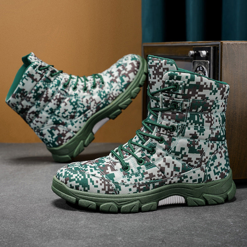 Plus Size Camouflage Hiking Boots