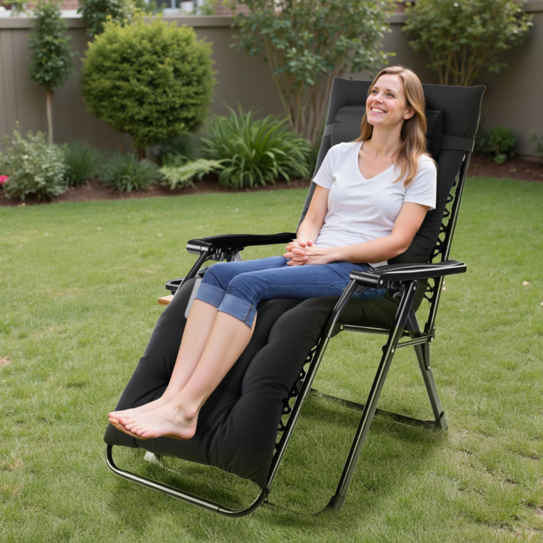 Zero Gravity Reclining Chair With Cup Holder And Cushion