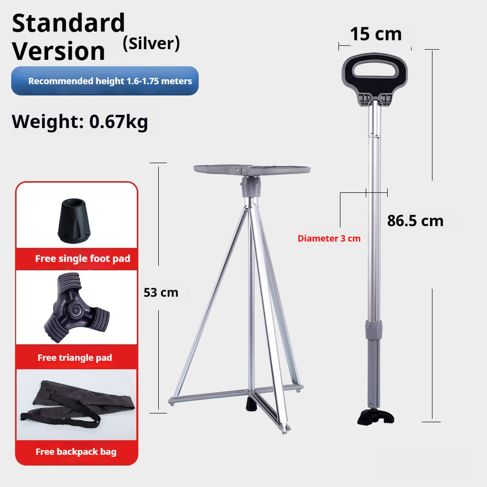 Multifunction Trekking Poles Outdoor Folding Aluminum Alloy