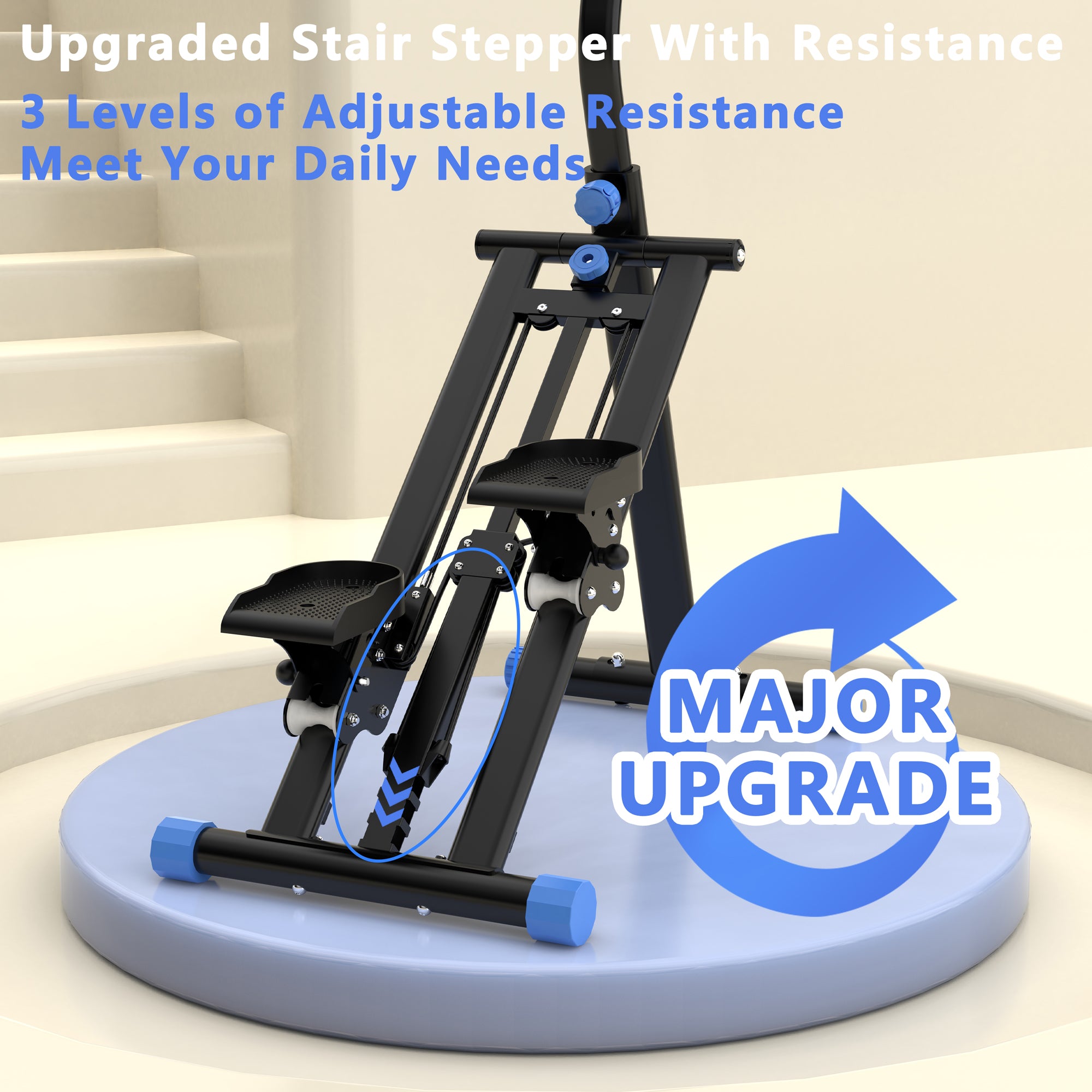 Stair Stepper Vertical Climber With Adjustable Handles