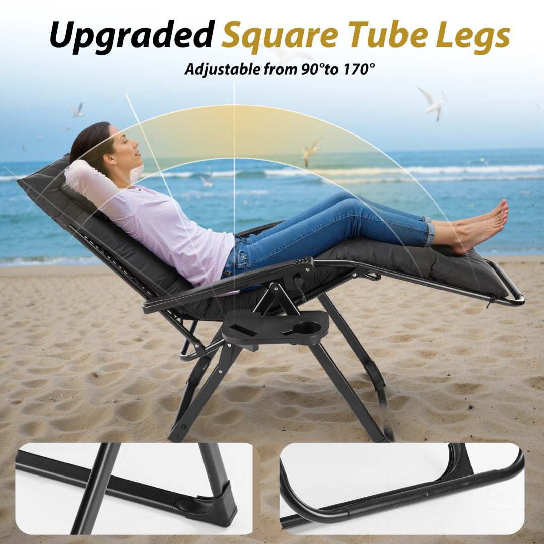 Zero Gravity Reclining Chair With Cup Holder And Cushion